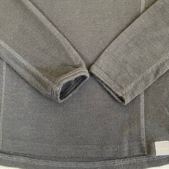 Meriwool Layers Women's Sz S Black Merino 250g Base Layer Long Sleeve Top Shirt - Picture 9 of 16